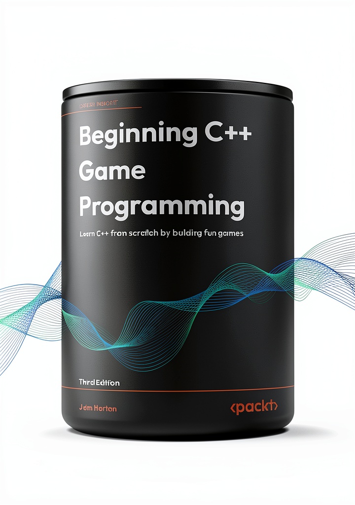 Installing Packt Publishing C++ Programming Book 3rd Edition on a wooden desk